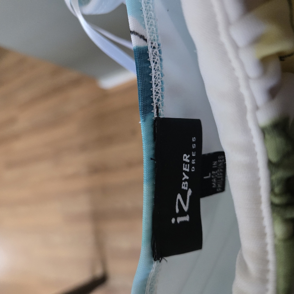 Iz Byer Blue and White Dress